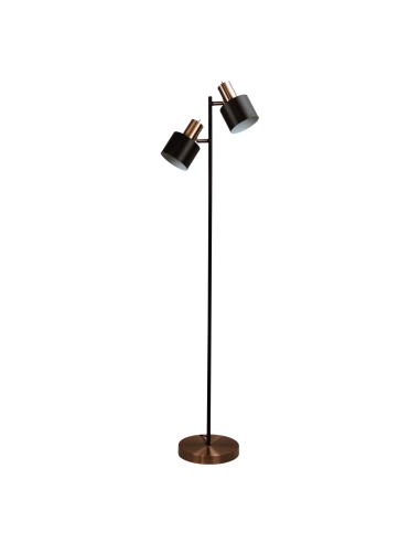 ARI TWIN FLOOR LAMP BLACK w/ COPPER