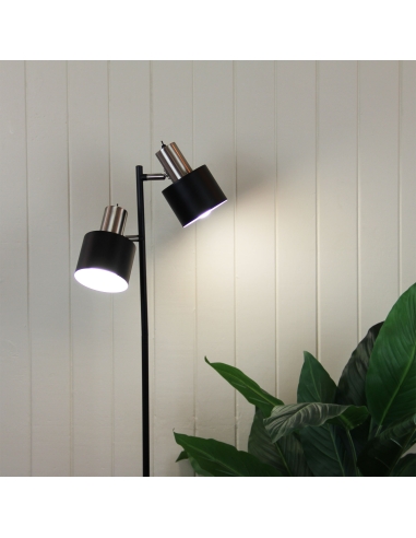 SL98787/2BC - Ari Twin Floor Lamp Black With Br SL98787/2BC