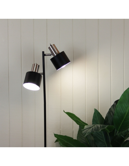 SL98787/2BC - Ari Twin Floor Lamp Black With Br SL98787/2BC