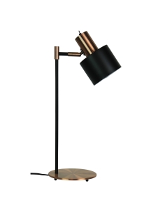 Oriel ARI 1 Light Desk Lamp Black With Copper Head - SL98786CO