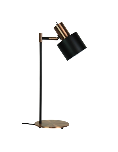 Oriel ARI 1 Light Desk Lamp Black With Copper Head - SL98786CO