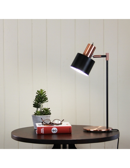 SL98786CO - Ari Desk Lamp Black With Copper HeadSL98786CO