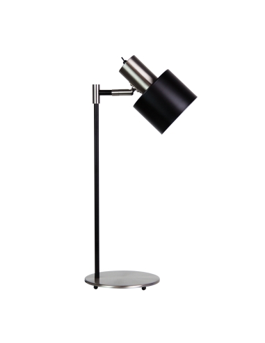 Oriel ARI 1 Light Desk Lamp Black With Brushed Chrome Head - SL98786BC