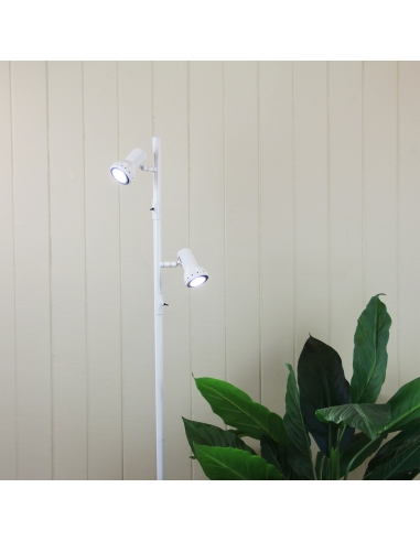 Oriel DAXAM LED TWIN FLOOR LAMP WHITESL98592WH