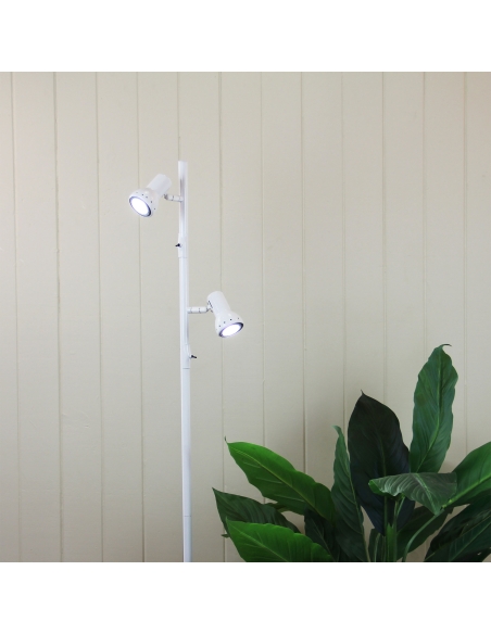 Oriel DAXAM LED TWIN FLOOR LAMP WHITESL98592WH
