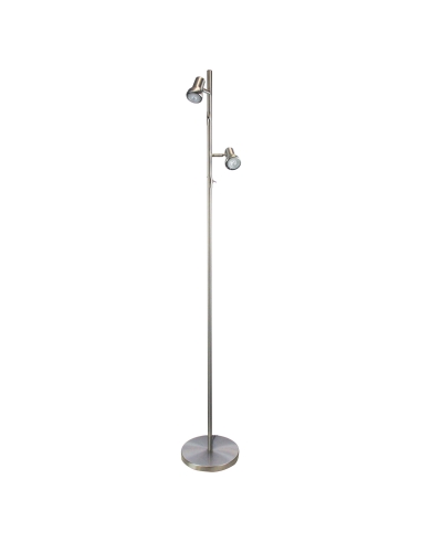 SL98592BC - Daxam LED Twin Floor Lamp Brushed Chrome