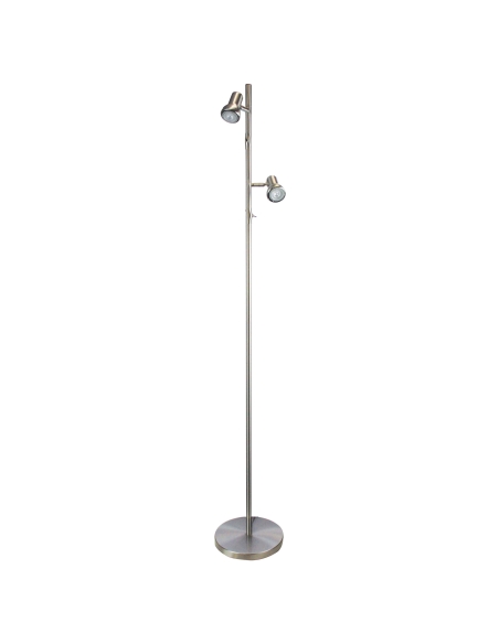 SL98592BC - Daxam LED Twin Floor Lamp Brushed Chrome