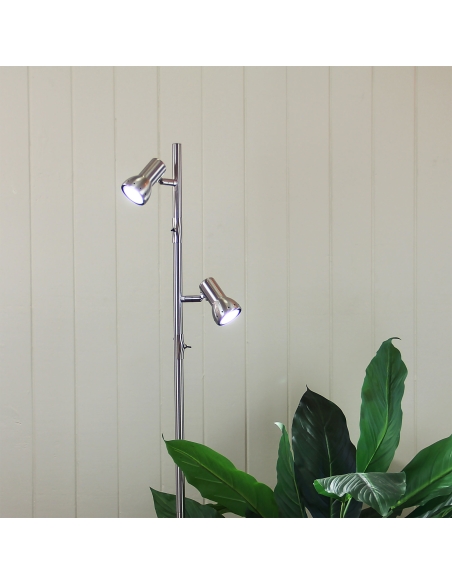SL98592BC - Daxam LED Twin Floor Lamp Brushed SL98592BC