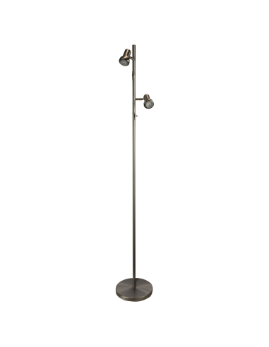 SL98592AB - Daxam LED Twin Floor Lamp Ant Brass - Antique Brass