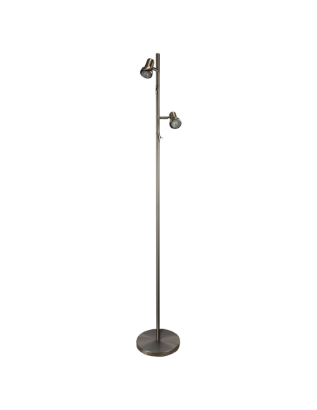 SL98592AB - Daxam LED Twin Floor Lamp Ant Brass - Antique Brass
