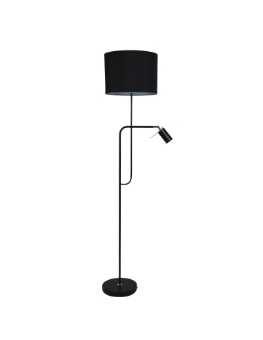 SL98585BK - Carmen Floor Lamp With Child and Shade Black