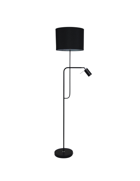 SL98585BK - Carmen Floor Lamp With Child and Shade Black