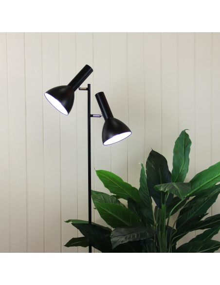 Oriel VESPA TWIN FLOOR LAMP BLACKSL98572BK