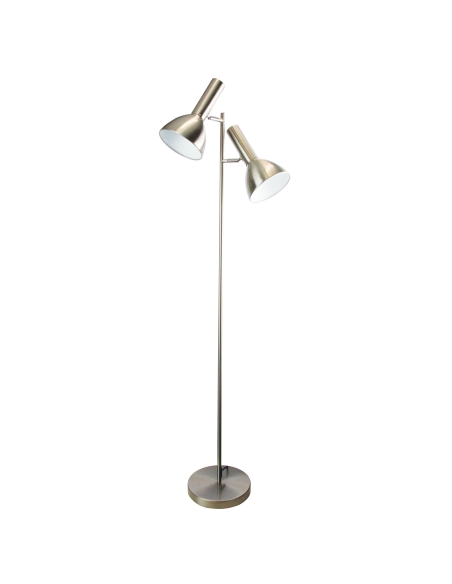 SL98572BC - Vespa Twin Floor Lamp Brushed Chrome