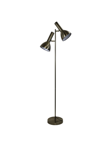 SL98572AB - Vespa Twin Floor Lamp Antique Brass