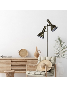 Oriel VESPA TWIN FLOOR LAMP ANTIQUE BRASSSL98572AB 2