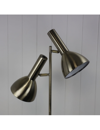 Oriel VESPA TWIN FLOOR LAMP ANTIQUE BRASSSL98572AB