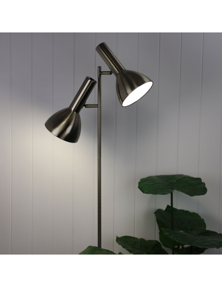 Oriel VESPA TWIN FLOOR LAMP ANTIQUE BRASSSL98572AB