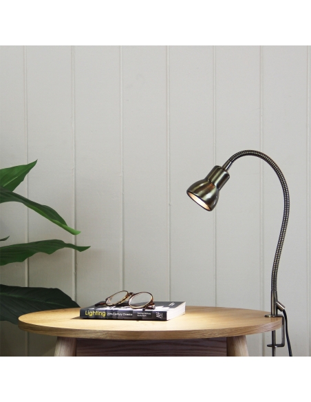 SL98431AB - Scope Clamp Lamp Antique BrassSL98431AB