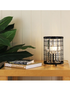 Oriel DELAWARE TABLE LAMP BLACK / CRYSTALSL94318BK 2