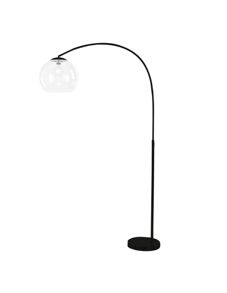 SL91207BK - Over Arc Lamp Black W Acrylic Shade