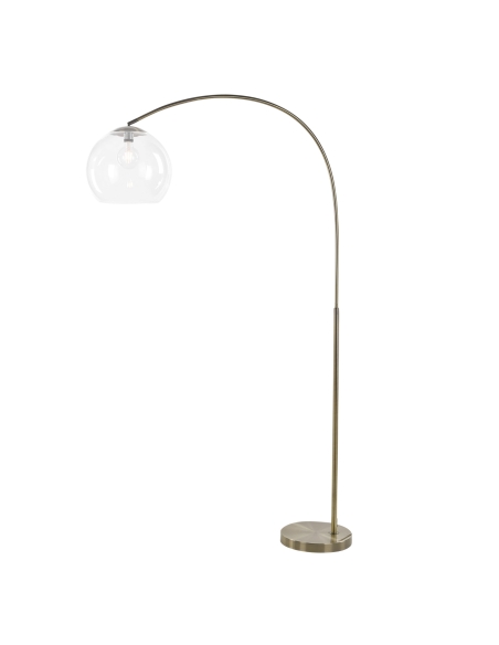SL91207AB - Over Arc Lamp Antique Brass W Acrylic Shade