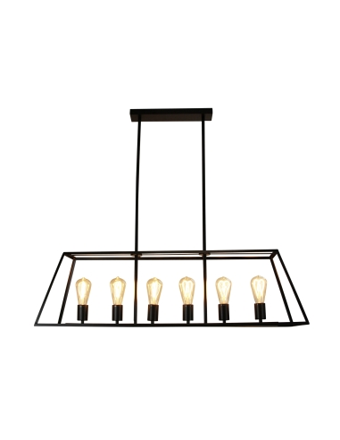 Reuten 6 Light Steel Pendant