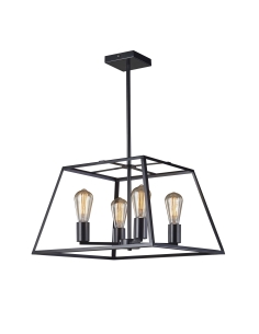 Oriel SOUTHPORT.48 4 LIGHT PENDANT BLACKSL66904BK