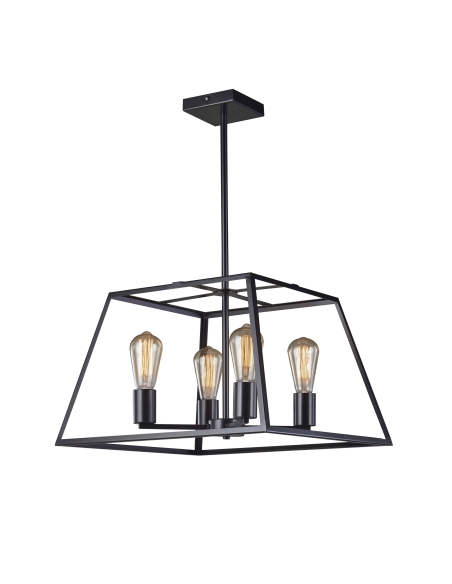 SL66904BK - Southport 48 4 Light Pendant Black
