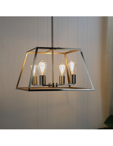 SL66904BK - Southport 48 4 Light Pendant BlackSL66904BK