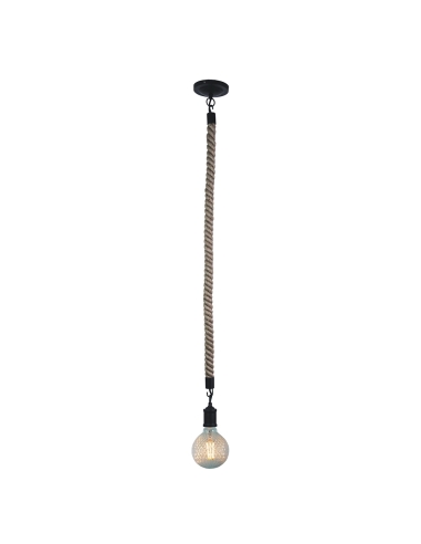 Oriel Lighting Rope Single Pendant 2000 Suspension Black - SL65012BK