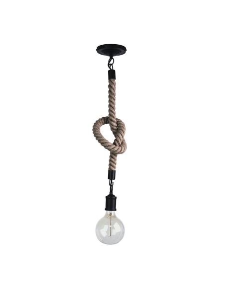 SL65012BK - Rope Single Pendant 2000 Suspension Black