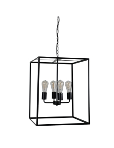 Oriel Hampton 4 Light Pendant Black No Glass - SL64924BK