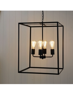 Oriel Hampton 4 Light Pendant Black No Glass - SL64924BK 2