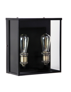 Oriel OAKLAND 2 LIGHT OUTDOOR WALL LIGHT BLACKSL64909BK
