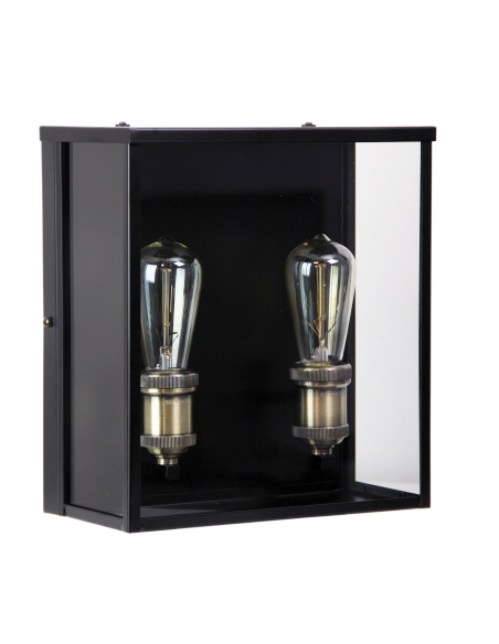 SL64909BK - Oakland 2 Light IP44 Exterior Wall Light Black