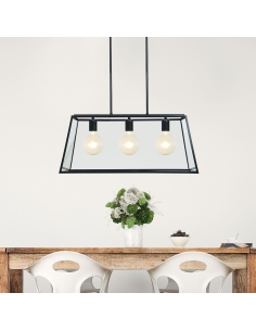 Oriel SL64903BK Eaton 3 Light Pendant Matt Black 2
