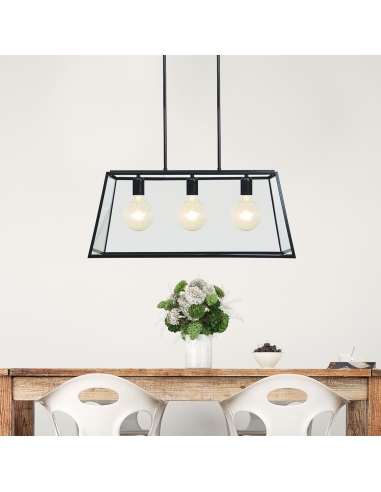 3 Light Pendant Matt Black - SL64903BK