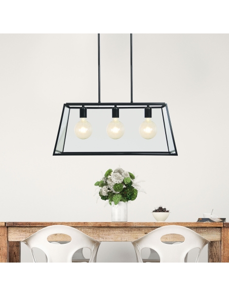 3 Light Pendant Matt Black - SL64903BK