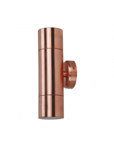 Oriel Oxley 240V GU10 Up & Down Wall Pillar Light UA7786CO