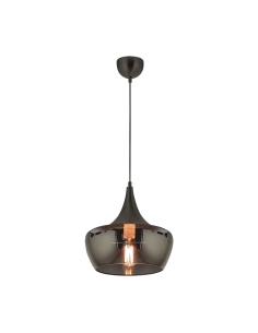 Landy 1 Light Pendant - Black/SmokeLANDY PE30-BKSM