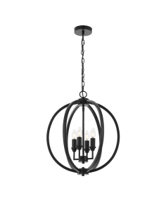 Kendal 4 Light Pendant Medium Black KENDALL PE4-BK