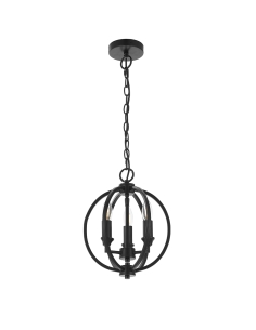 Kendal 3 Light Pendant Small - Black KENDALL PE3-BK