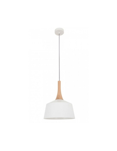 NORDIC1 - NORDIC Modern Scandinavian Small Dome Shape Steel & Wood Pendant Lights