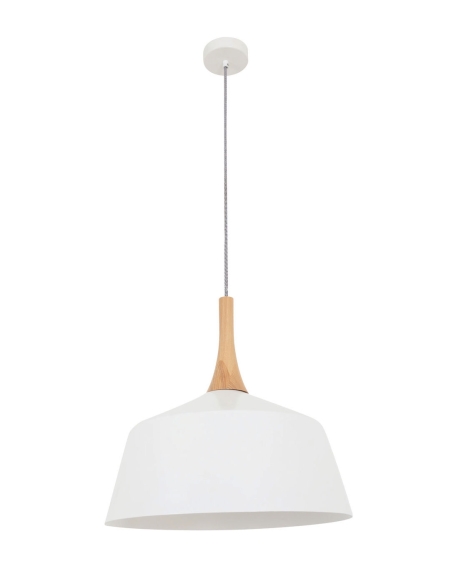 NORDIC3 - NORDIC Modern Scandinavian Medium Dome Shape Steel & Wood Pendant Lights