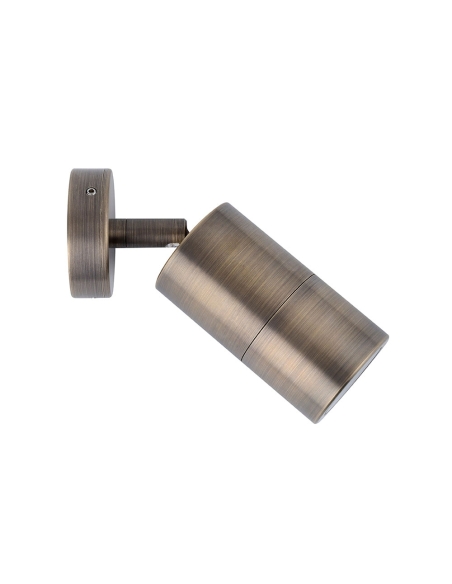 PG1ABR - GU10 Exterior Wall Pillar Spot Lights (Rustic Brass) IP65