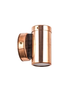 Poseidon 240V GU10 Fixed Wall Pillar Light Solid Copper - PG1FCEC