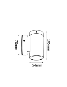 Poseidon 240V GU10 Fixed Wall Pillar Light Aged Copper - PG1FCECA 2