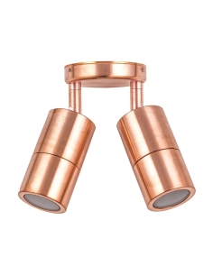 Poseidon 240V GU10 Double Adjustable Wall Pillar Light PG2AC