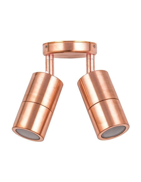 PG2AC - GU10 Exterior Wall Pillar Spot Lights (Copper) IP65